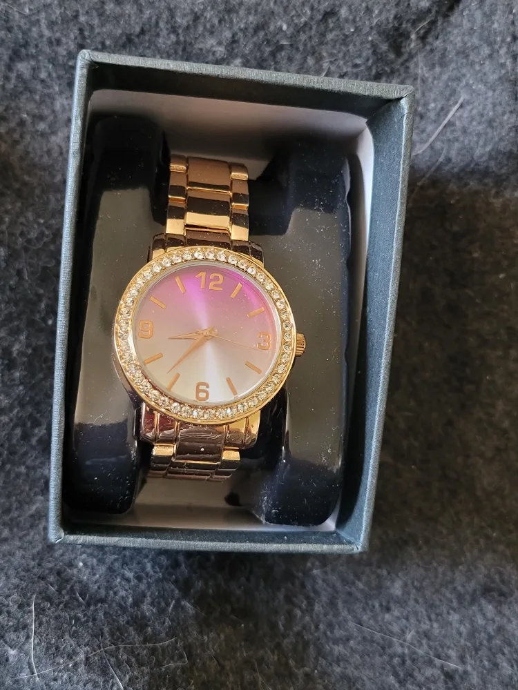 Rose Gold Women's Watch with Rhinestones - New in Box! thumbnail