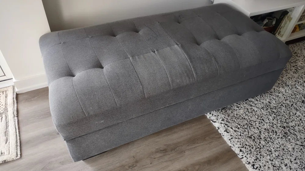 Grey Storage Ottoman Bench image indicator(2)