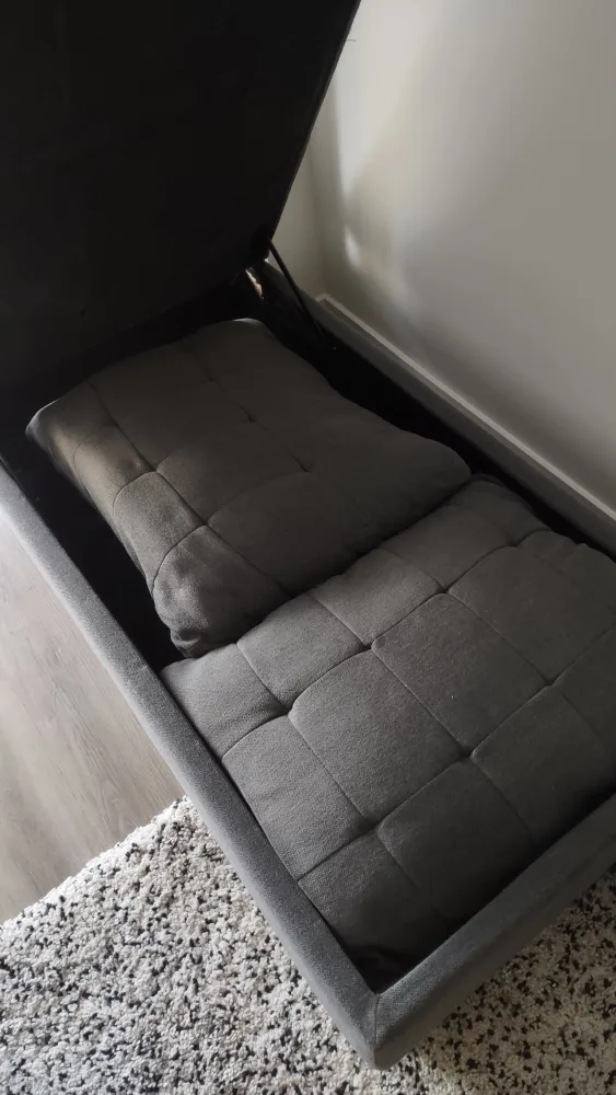 Grey Storage Ottoman Bench image indicator(3)