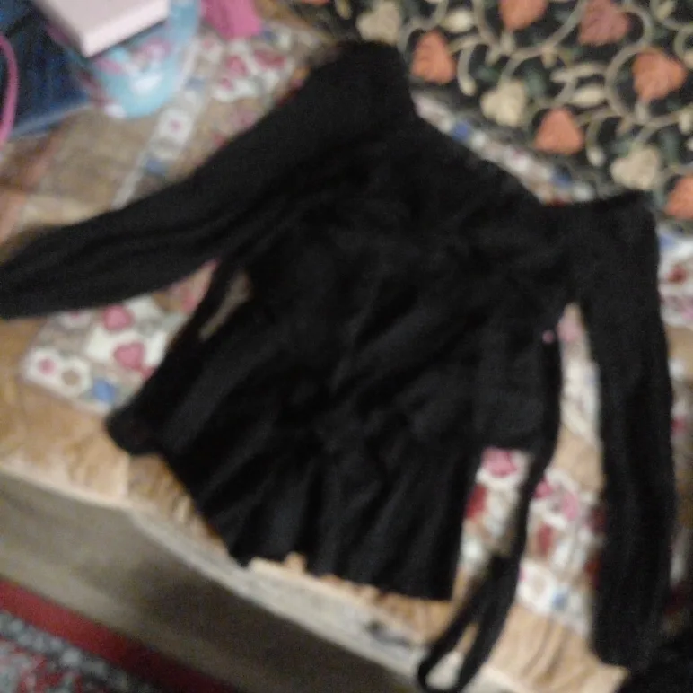 Black Long Sleeve dress Top thumbnail