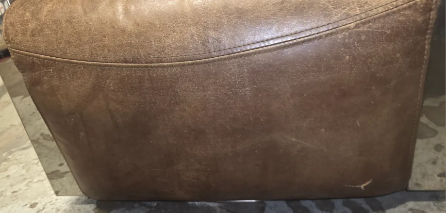 Aviator Brown Leather Chair with Metal Frame image indicator(3)