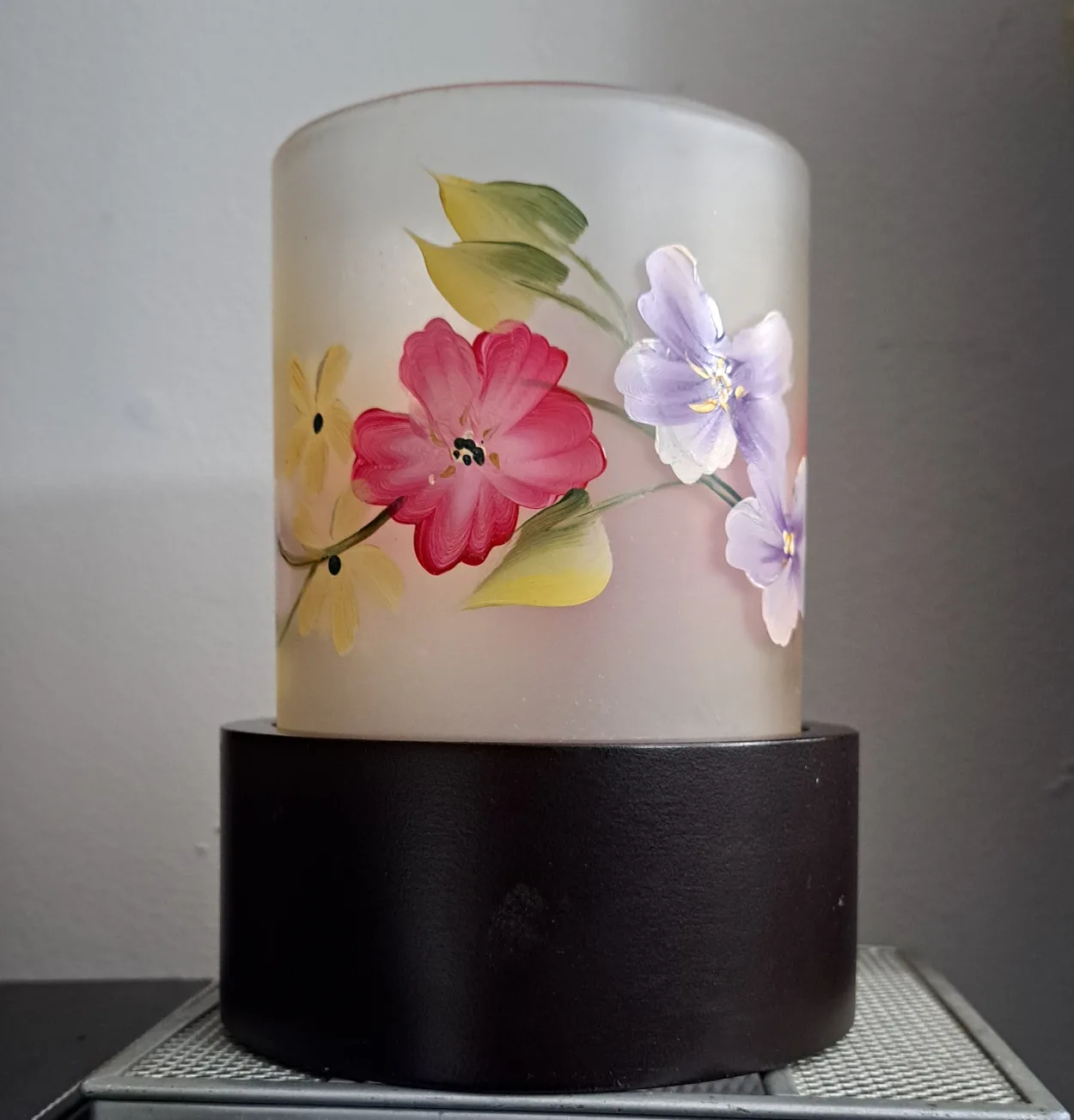 Floral Painted Candle Holder image indicator(2)