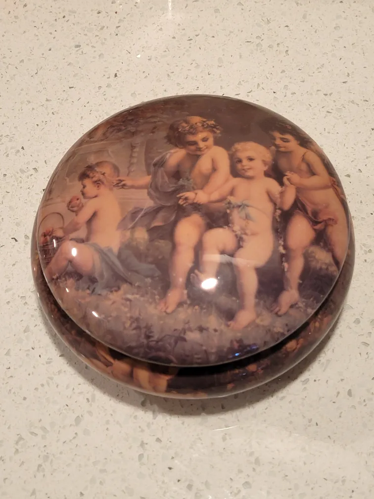 Vintage Cherub Trinket Box thumbnail