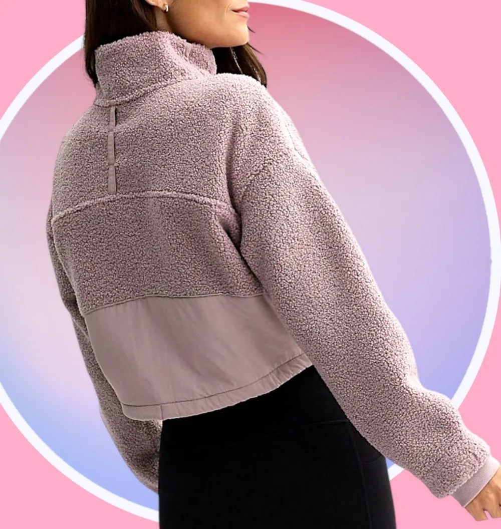 NWT XXL Mix Media Cropped Soft High Pile Jacket w 4 Pockets image indicator(3)