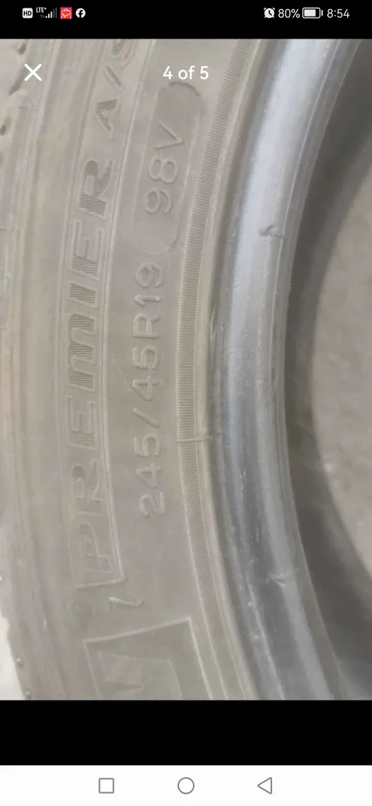 245/45R19 Michelin Premier A/S 2 tires all season image indicator(4)