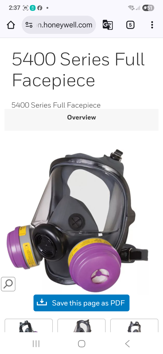 Honeywell™&nbsp;North™ 5400 Series Full Facepiece