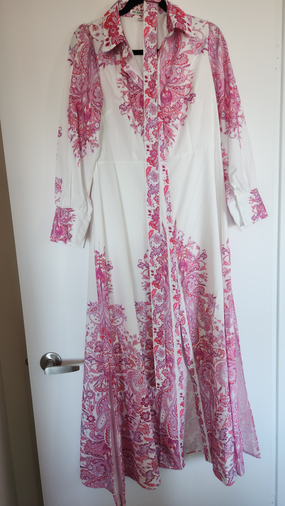 Phi Phi Wear White & Pink Paisley Dress - photo 2