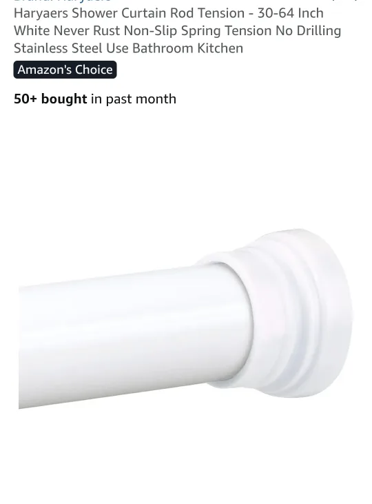 Multipurpose Shower Curtain Rod - 30-64 Inch thumbnail