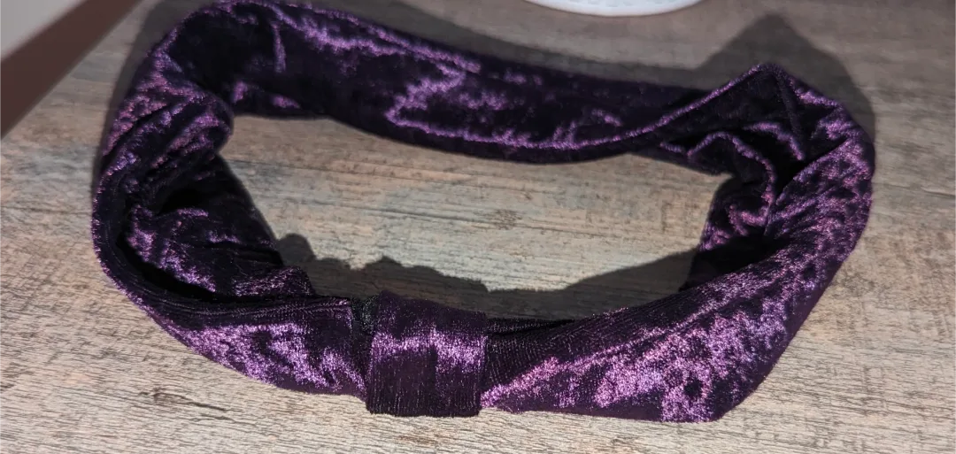 Purple Velvet Headband thumbnail