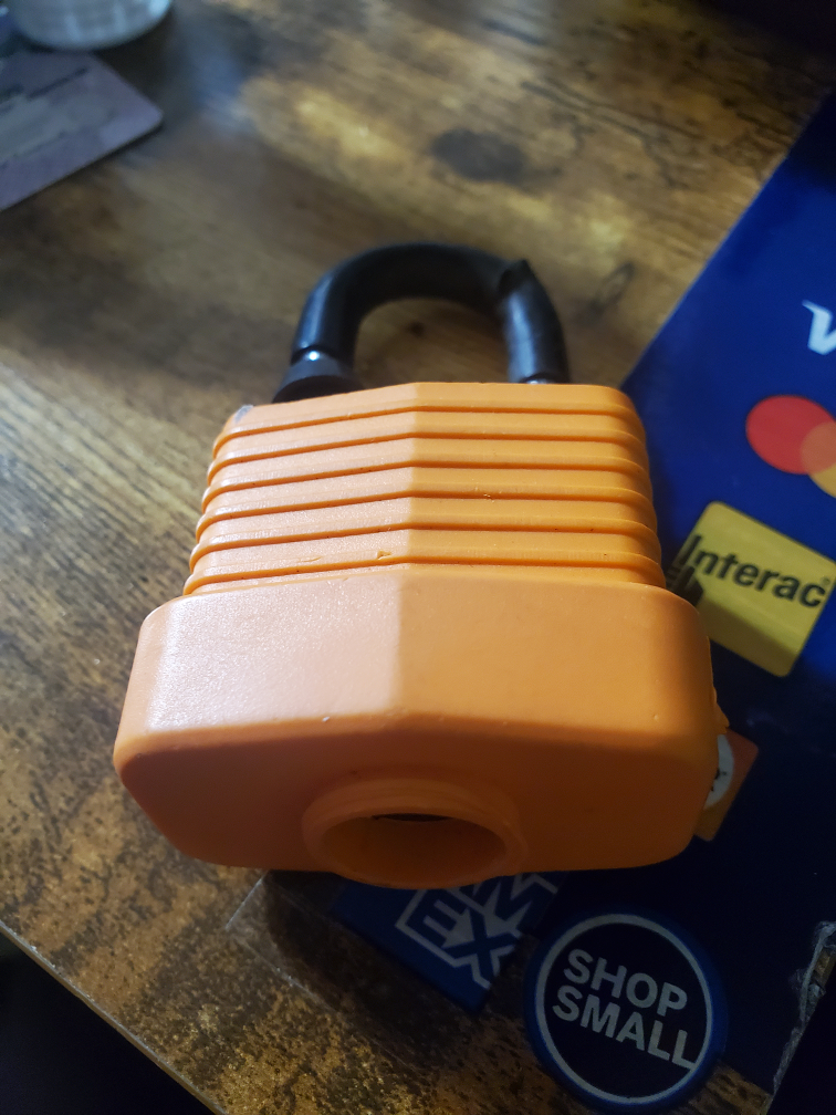 Orange Padlock