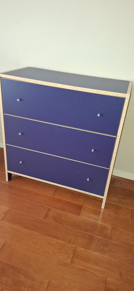 Blue 3-Drawer Dresser - photo 4