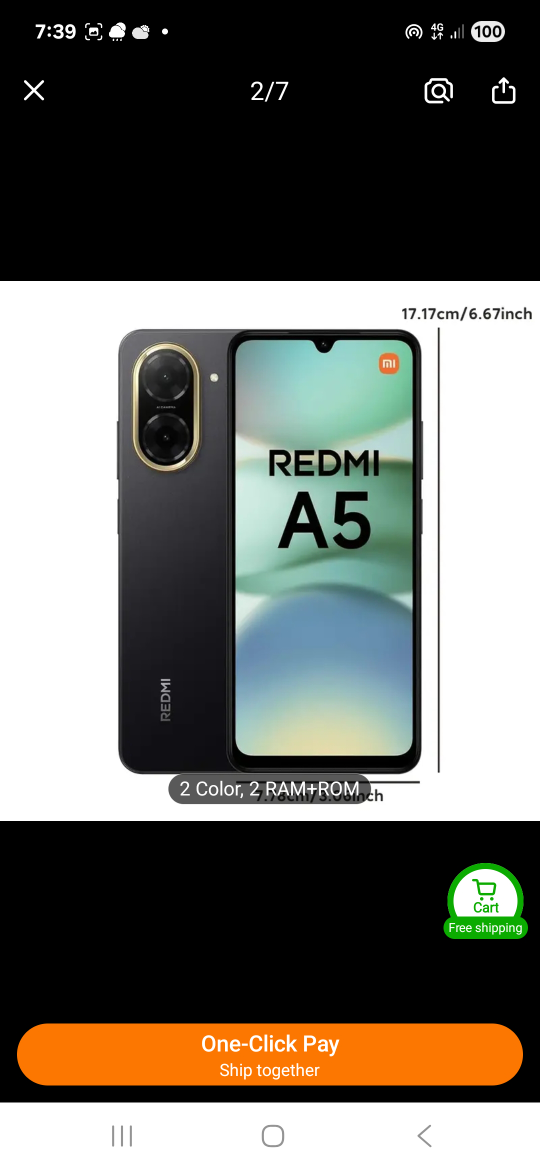 Redmi A5 Midnight Black -Brandnew