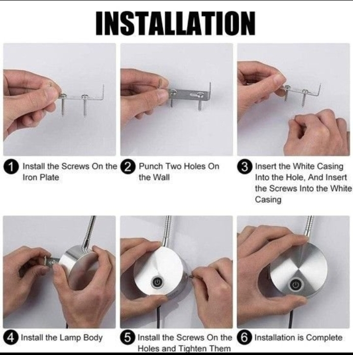 Dimmable Headboard Reading Light - Gooseneck Over Bed Reading - photo 2