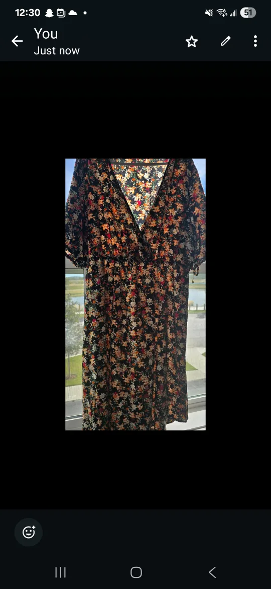 Floral Print V-Neck Dress thumbnail