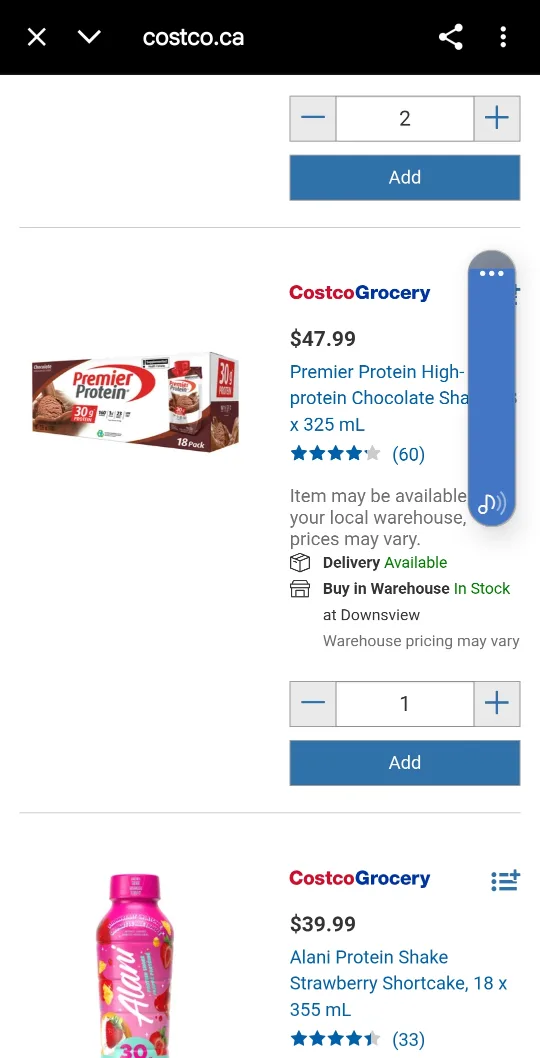 Premier Protein Chocolate Shake, 17 x 325 mL image indicator(3)