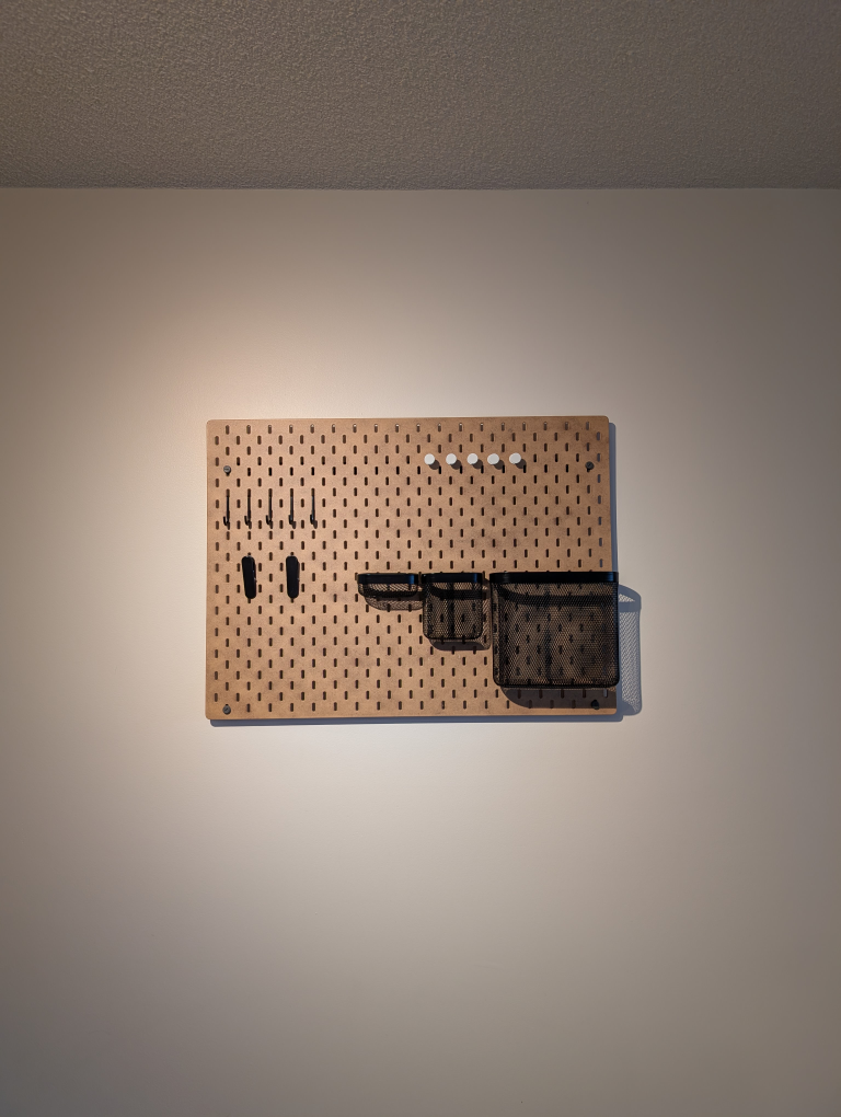 IKEA Skadis Pegboard with Accessories 30x22"