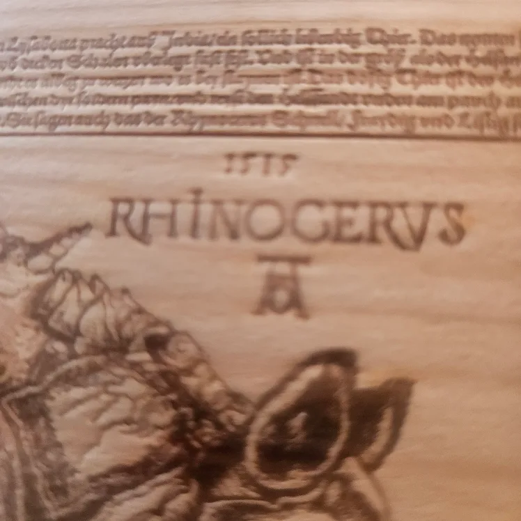 Wooden Box Crate/Chest Rhinoceros Illustration image indicator(2)