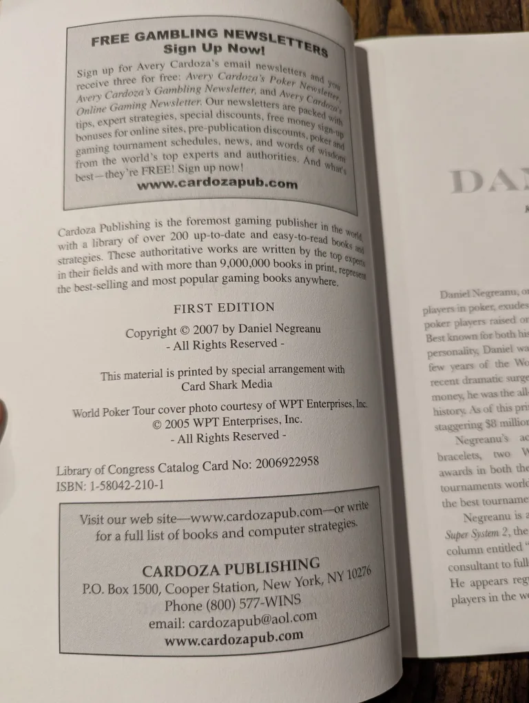 Hold'em Wisdom for All Players by Daniel Negreanu image indicator(4)