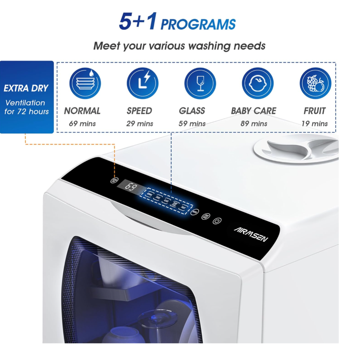 AIRMSEN Countertop Dishwasher - Compact & Convenient - photo 3