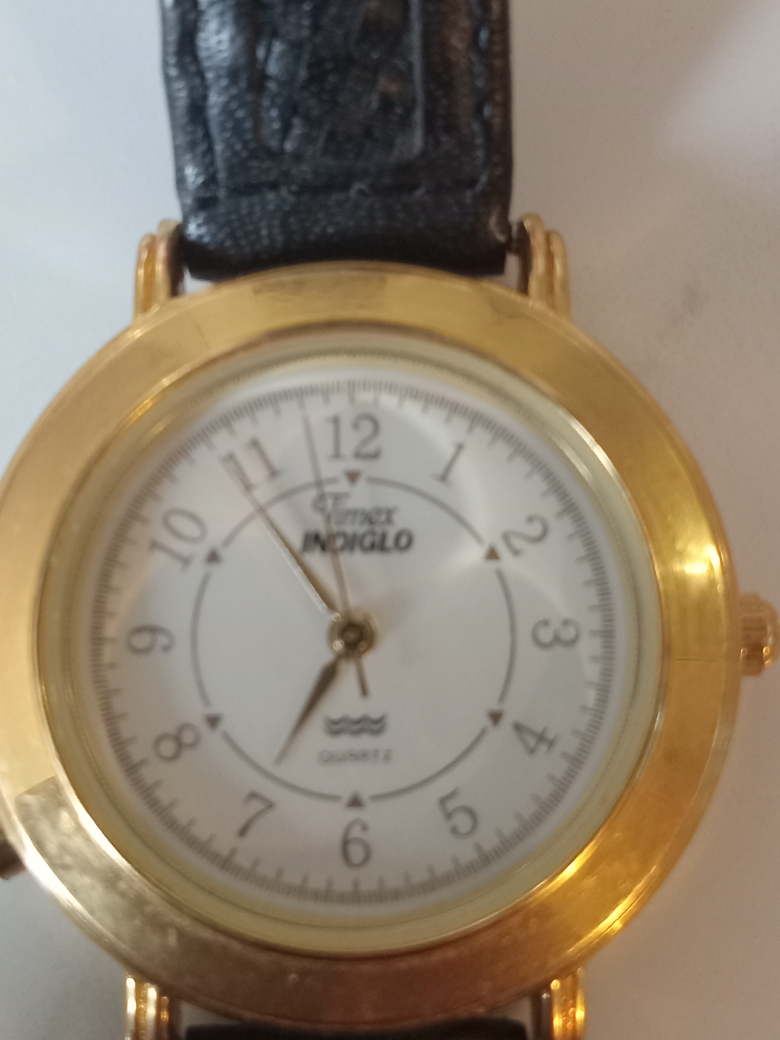 Timex Indiglo Quartz Watch - Gold & Black