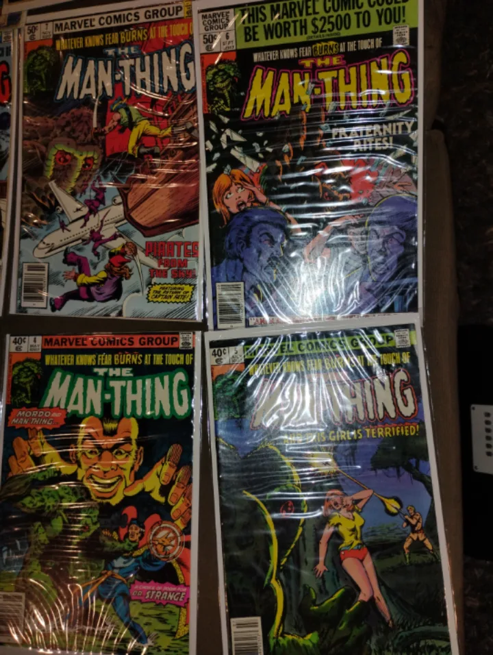 Marvel comics 1981 2nd run #2-11 MAN THING all newsstand image indicator(3)