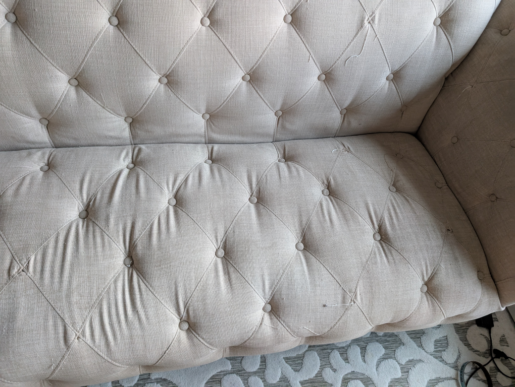 Tufted Chesterfield Style Sofa - Beige - photo 5