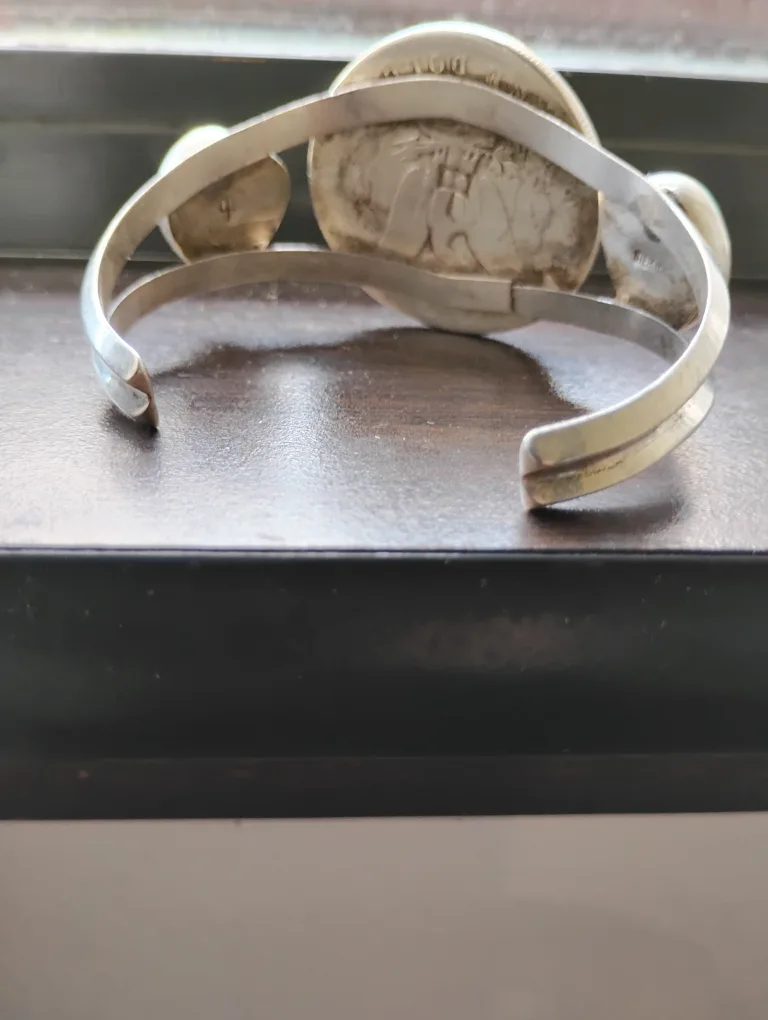 Vintage Coin & Turquoise Bracelet image indicator(2)
