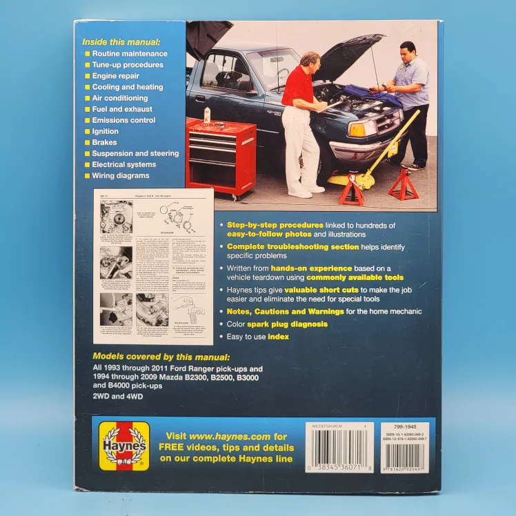 🥳VGC🤩 Ford Ranger Pick-ups Haynes Repair Manual 1993-2011 image indicator(3)