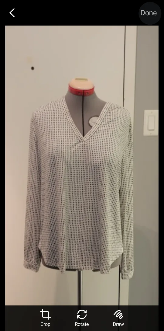 Ricki's Black and White Dot Blouse XL thumbnail