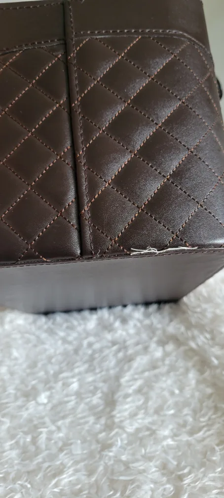 Brown Faux Leather Magazine Rack or Gift Basket image indicator(6)