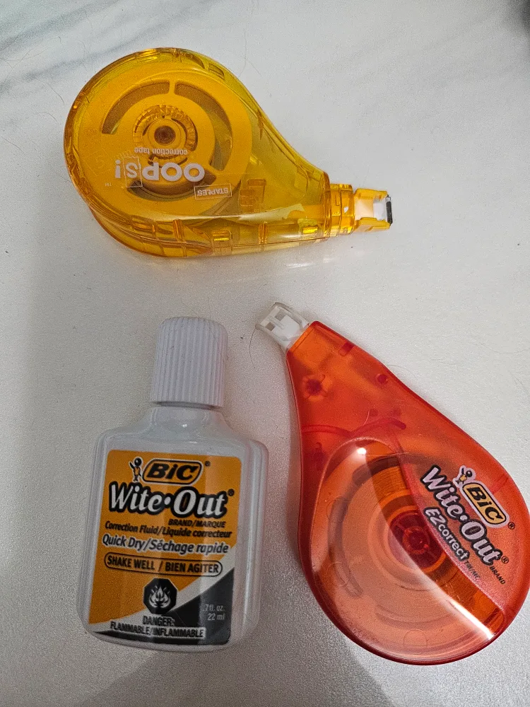 Correction Fluid & Tape - BIC Wite-Out & Staples OOPS! thumbnail