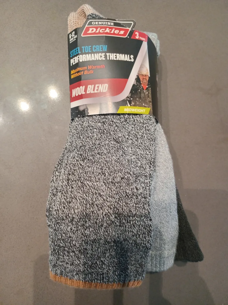 Dickies Steel Toe Crew Socks, Size 6-12, 3 Pairs thumbnail
