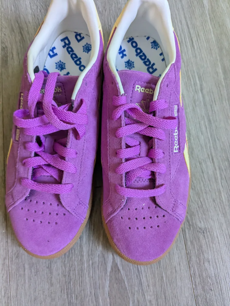 Reebok Club MEMT Shoes Purple Size 8 thumbnail