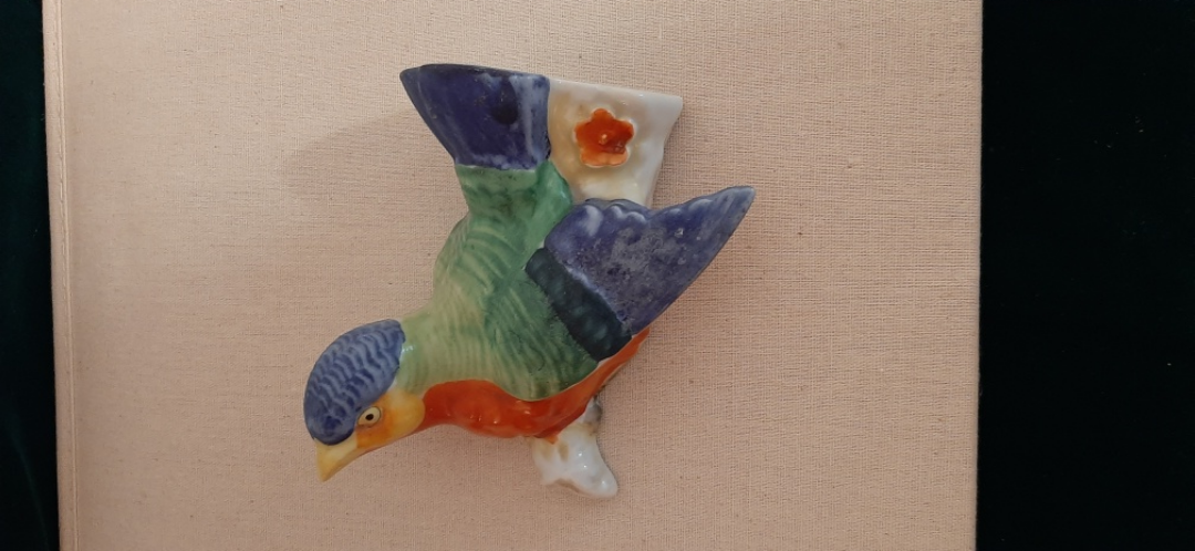 Vintage Ceramic Bird Wall Pocket Vase Made in Japan