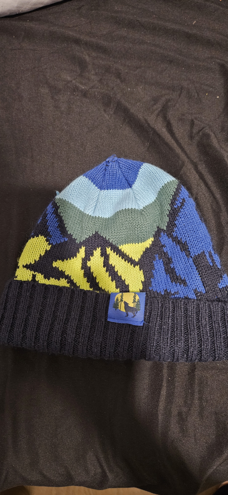 Beanie with Wolf and Forest Design should go today