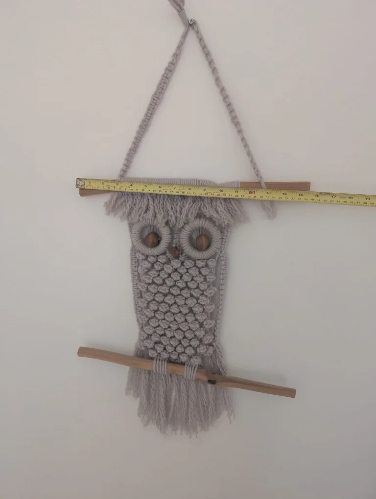 Vintage Macrame Owl Wall Hanging image indicator(3)