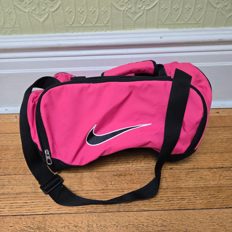 Nike Pink & Black Duffle Bag thumbnail