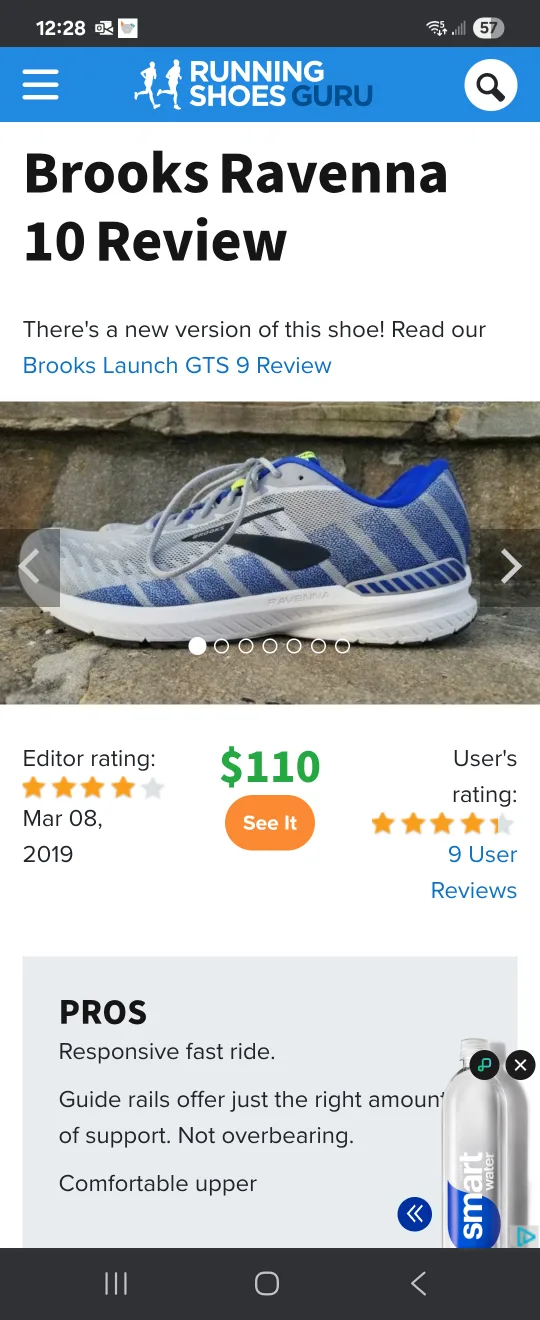 Brooks Ravenna 10 Grey/Blue, US 7.5 image indicator(6)