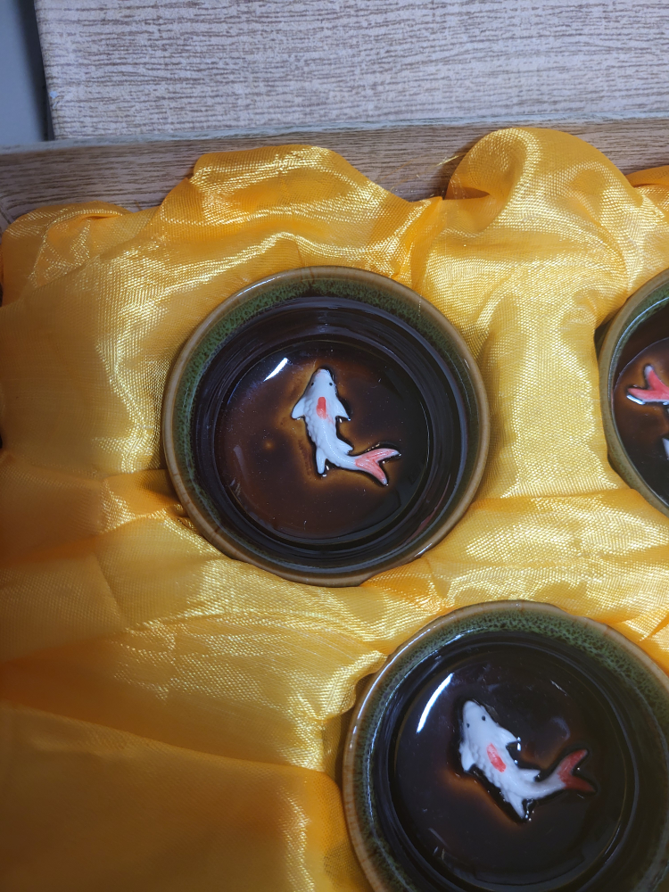 Tea Set with Koi Fish Design - photo 2