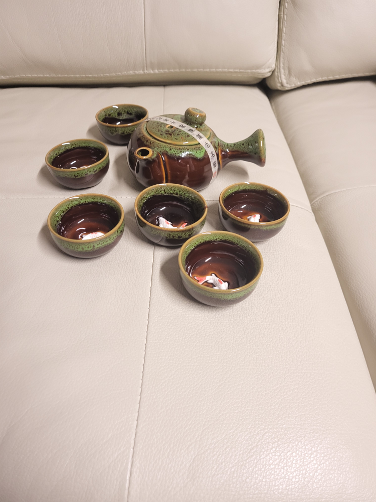 Tea Set with Koi Fish Design - photo 4