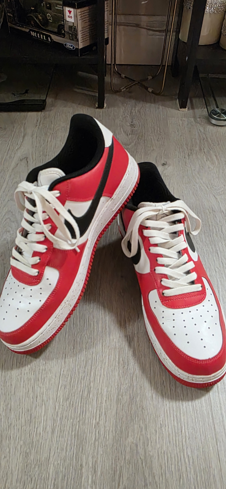 Nike Air Force 1 Red/White Sneakers - photo 4