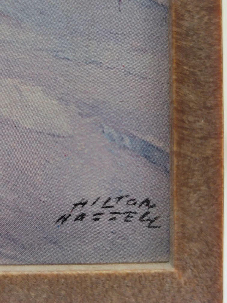 vintage Minature Painting with Easel and paint pots.art.pictures image indicator(2)