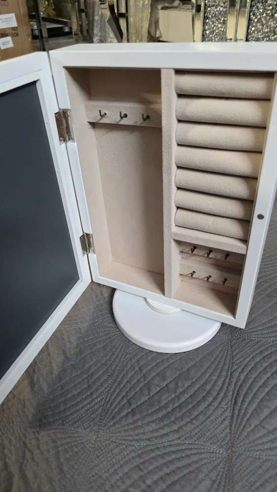 White Rotating Jewelry Box thumbnail
