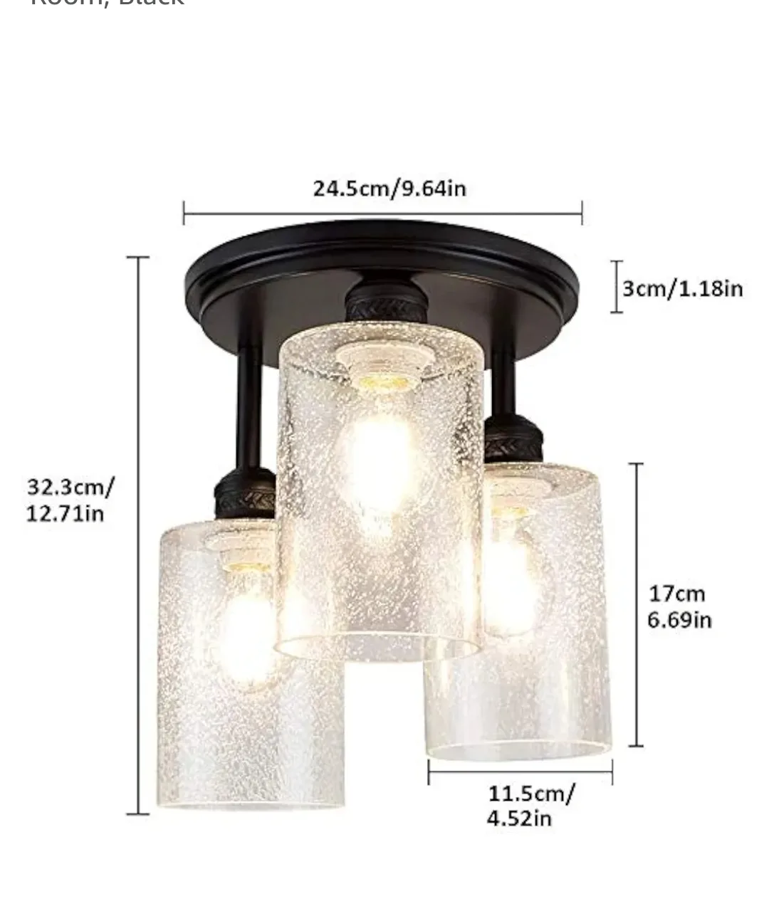 New WSCL 35 Flush Mount Ceiling Light image indicator(2)