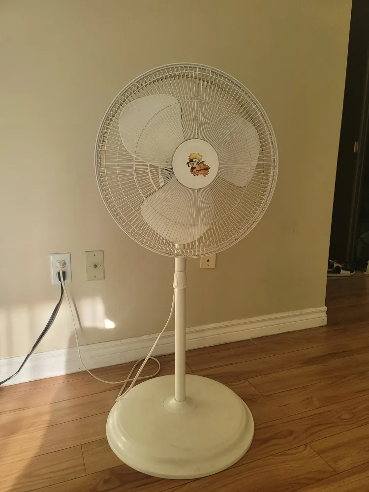 White Stand Fan with Naruto design thumbnail
