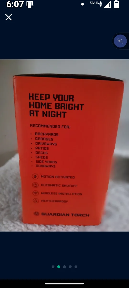 Guardian Torch Security Spotlight - New in Box! image indicator(2)
