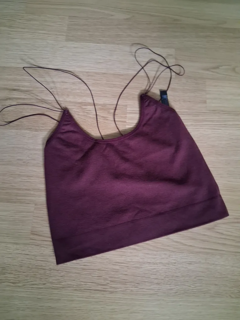 Burgundy Crop Top thumbnail