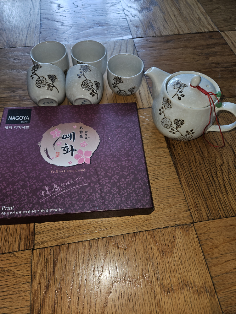 Nagoya Ye Hwa Ceramic Tea Set 5 cups and kettle