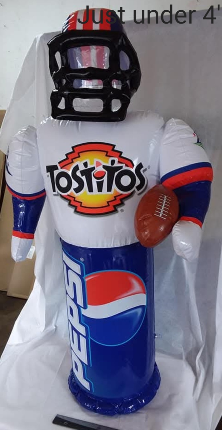 Inflatable Tostitos Football Helmet & Pepsi Bat Wings