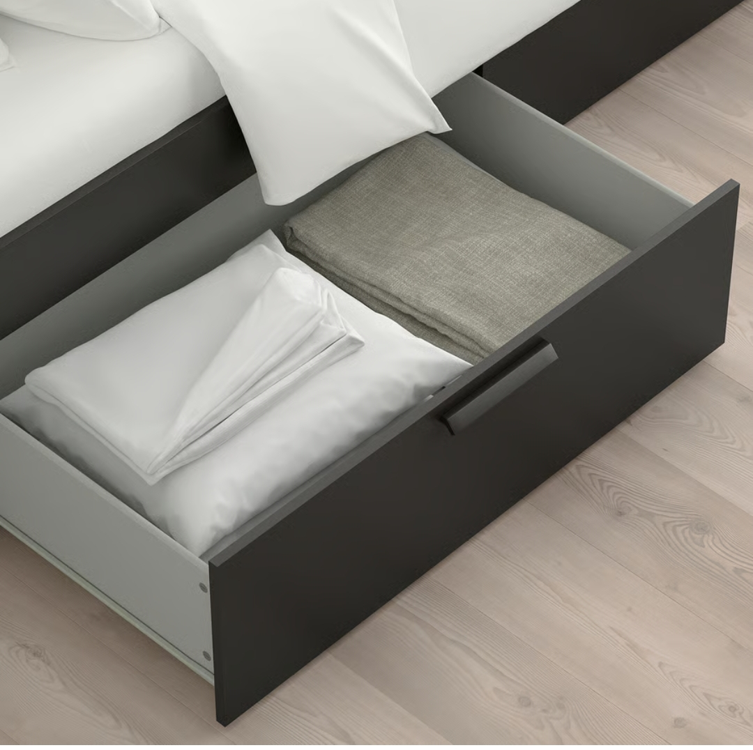 IKEA Brimnes Bed Frame with Storage & headboard- Black - photo 5